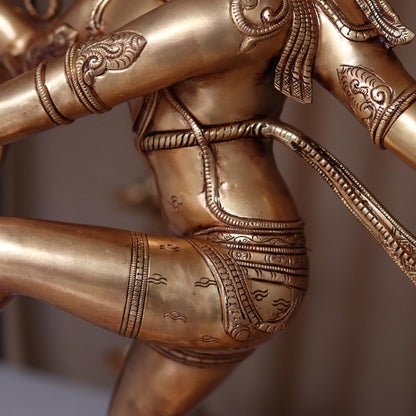 LARGE SIZE BRASS NATARAJ IDOL HEIGHT 37 INCHES