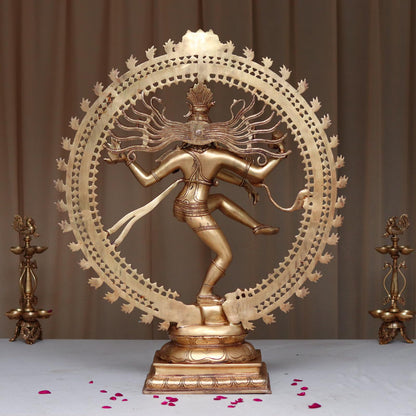 LARGE SIZE BRASS NATARAJ IDOL HEIGHT 37 INCHES