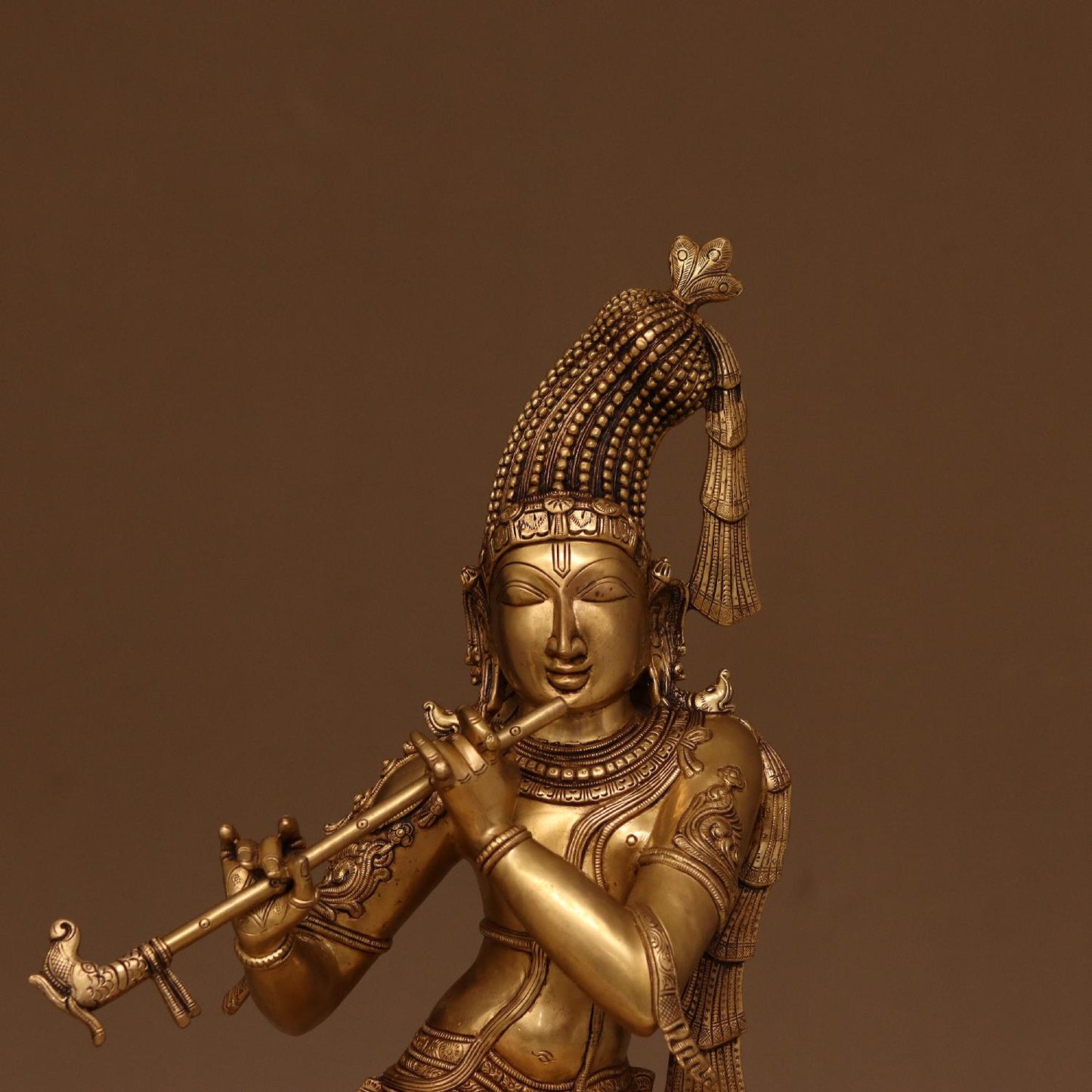 TRIBHANGI POSTURE 3 FEET BRASS LORD KRISHNA