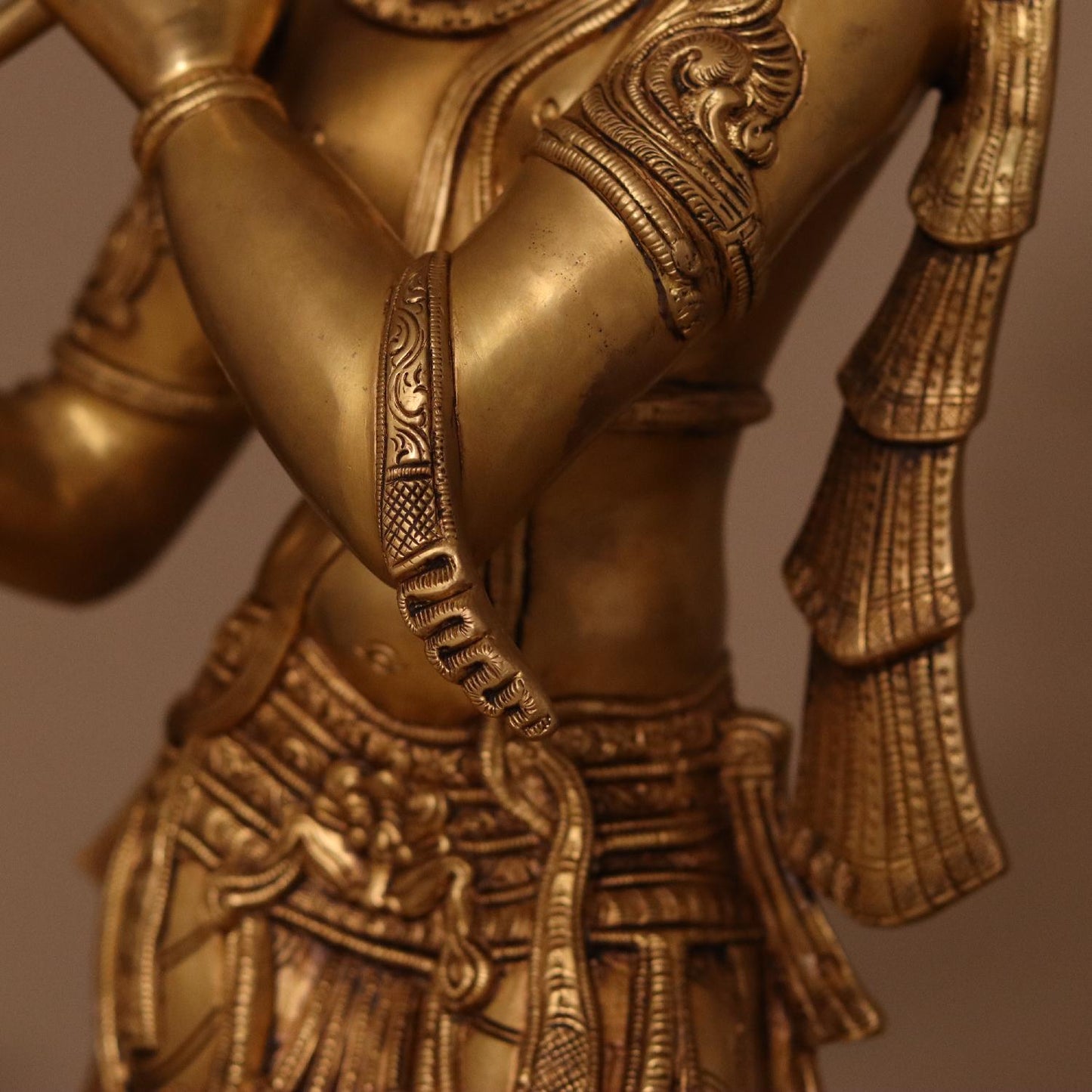 TRIBHANGI POSTURE 3 FEET BRASS LORD KRISHNA