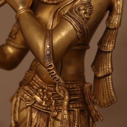 TRIBHANGI POSTURE 3 FEET BRASS LORD KRISHNA