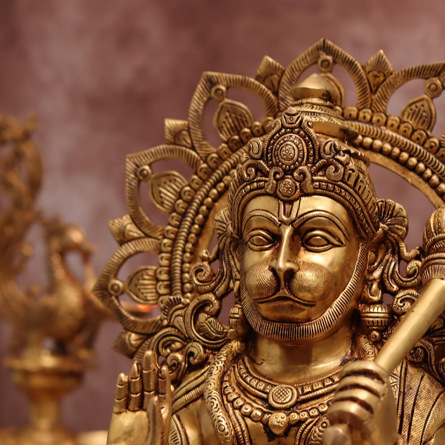 BRASS LORD HANUMAN IDOL HEIGHT 18 INCHES