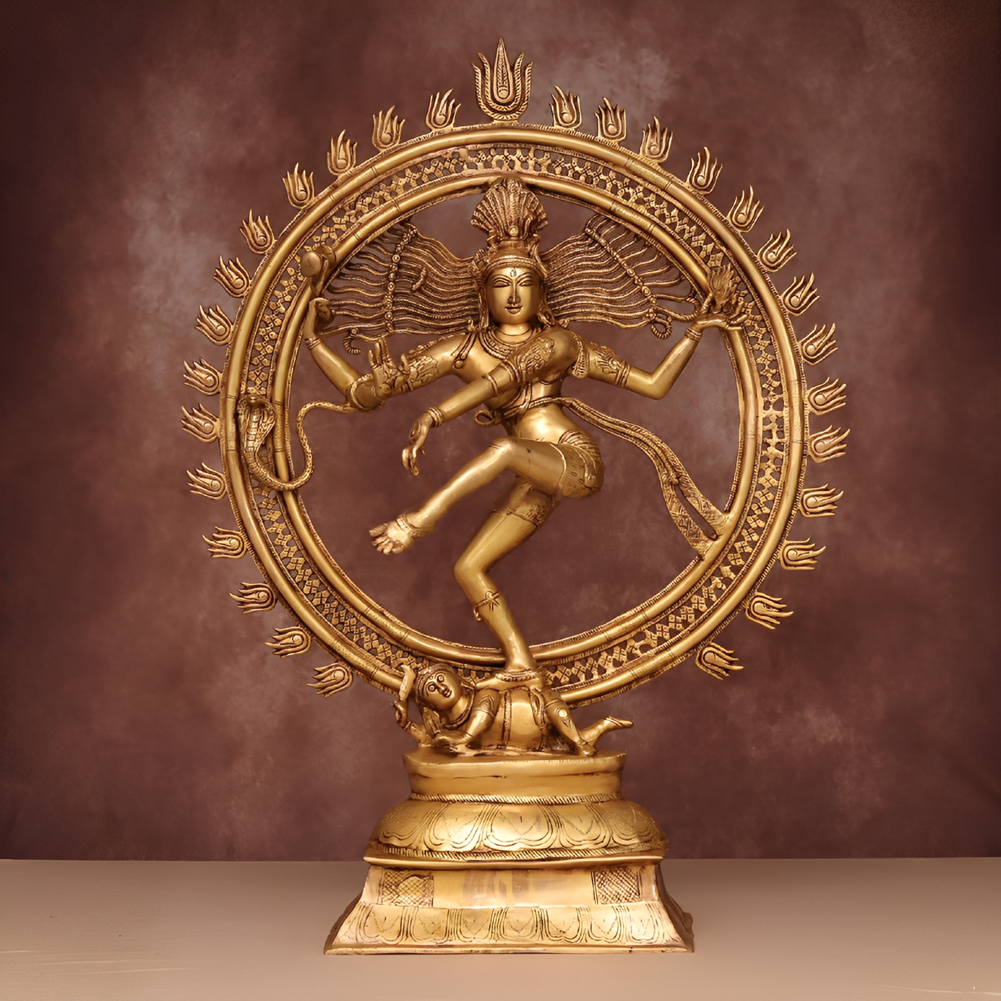 BIG BRASS NATARAJA MURTI HEIGHT 41 INCHES