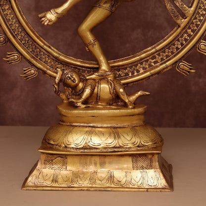 BIG BRASS NATARAJA MURTI HEIGHT 41 INCHES