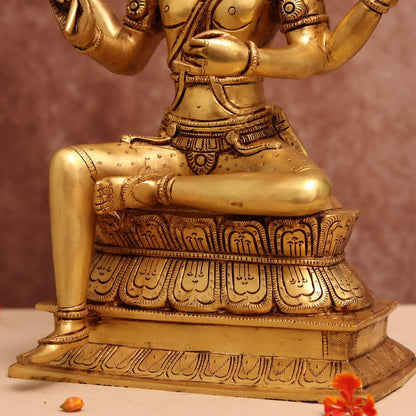 पीतल भगवान ब्रह्मा प्रतिमा ऊंचाई 16 इंच