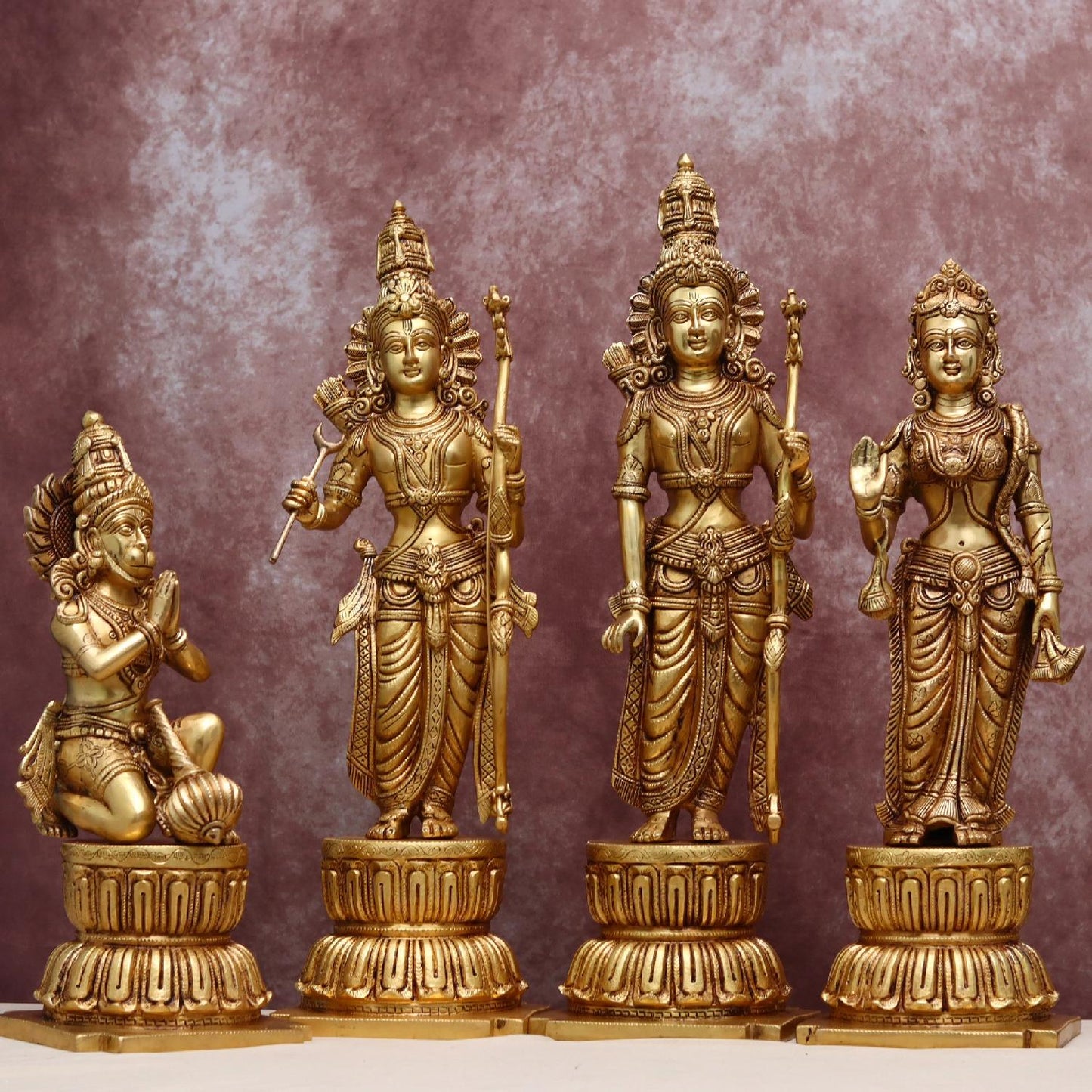 BRASS RAM DARBAR MURTI HEIGHT 12 INCH