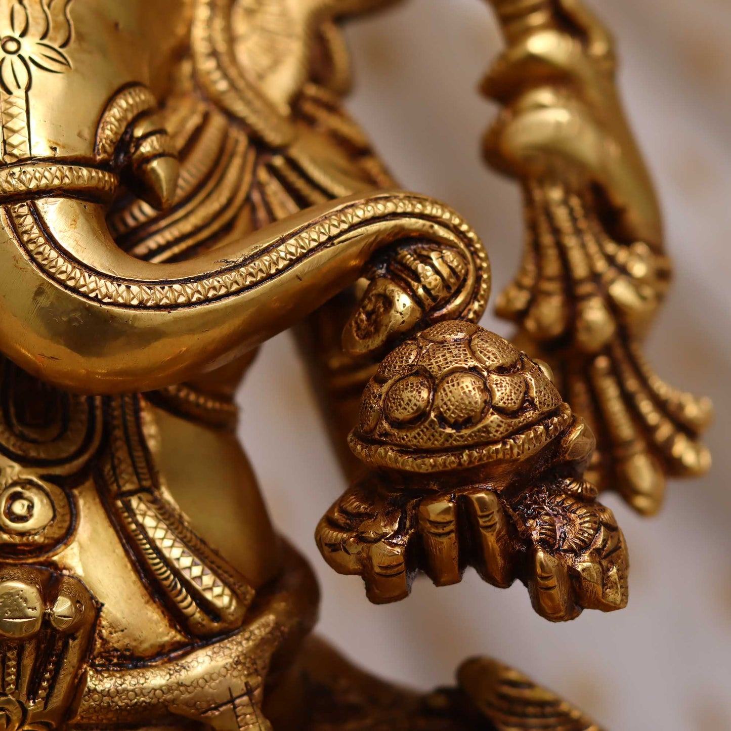 Brassaura® LARGE SIZE BRASS GANESHA IDOL HEIGHT 16 INCH