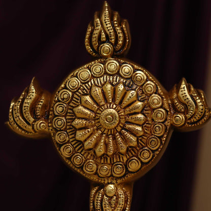 Brassaura® Wall Hanging Tirupati Balaji Idol in Pure Brass | Height 16 Inches