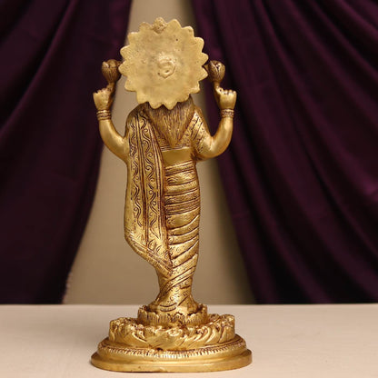 BRASS LAXMI NARAYAN MURTI HEIGHT 16 INCHES
