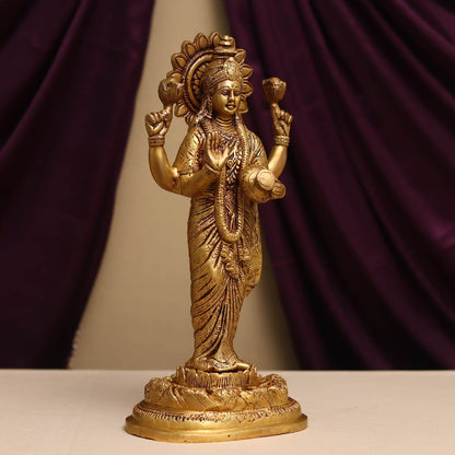 BRASS LAXMI NARAYAN MURTI HEIGHT 16 INCHES