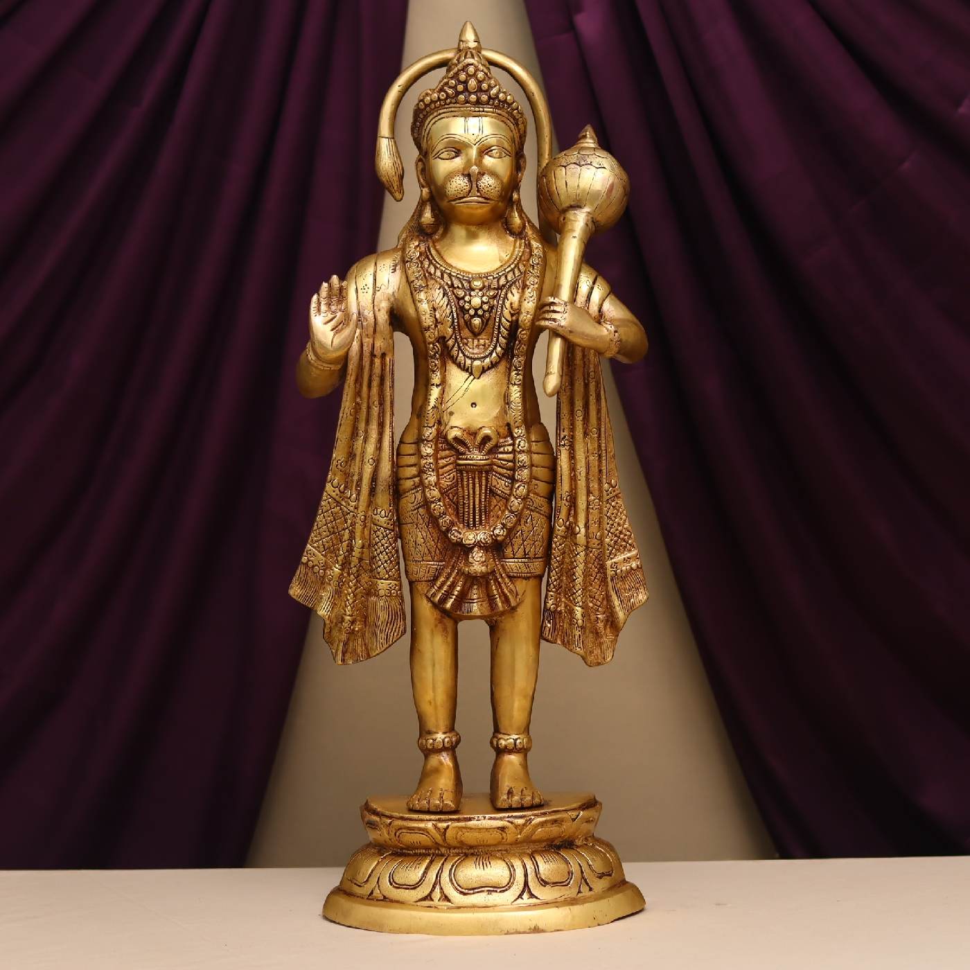 BRASS HANUMAN IDOL HEIGHT 27 INCHES