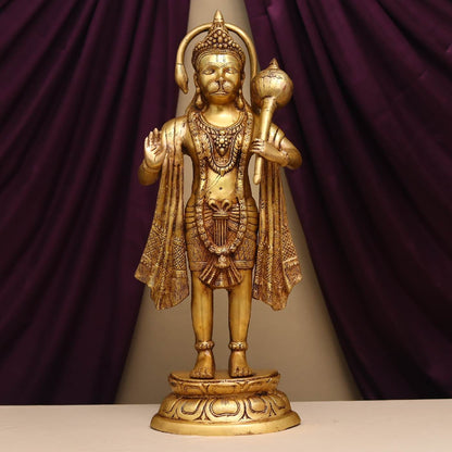 BRASS HANUMAN IDOL HEIGHT 27 INCHES