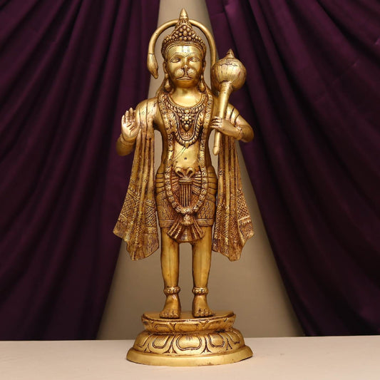 पीतल की हनुमान मूर्ति, ऊंचाई 27 इंच