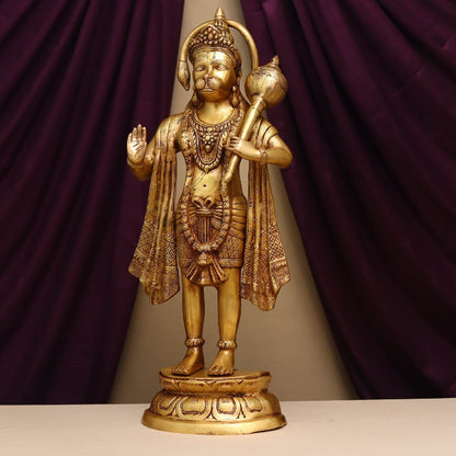 BRASS HANUMAN IDOL HEIGHT 27 INCHES