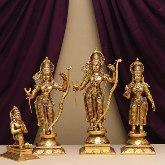 BRASS RAM DARBAR MURTI HEIGHT 23 INCHES