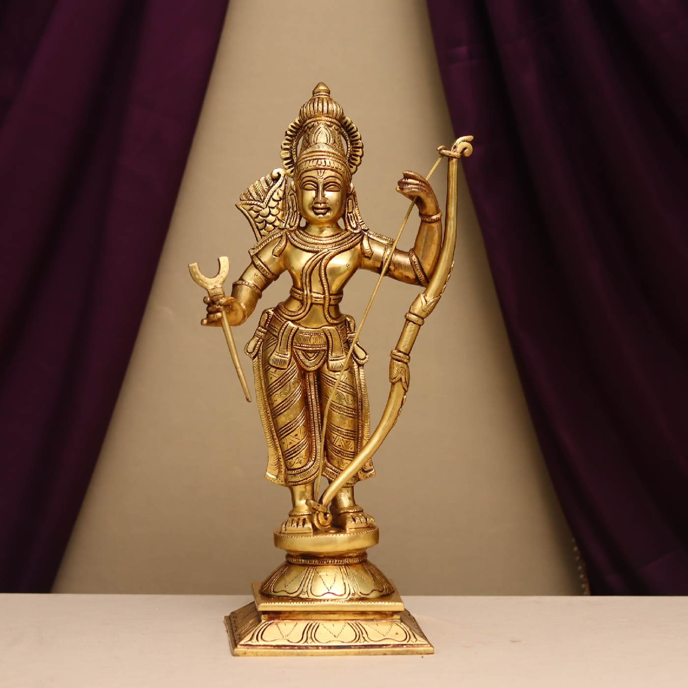 पीतल की राम दरबार मूर्ति, ऊंचाई 23 इंच