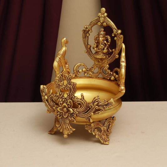 BRASS GANESH JI URLI HEIGHT 11 INCHES