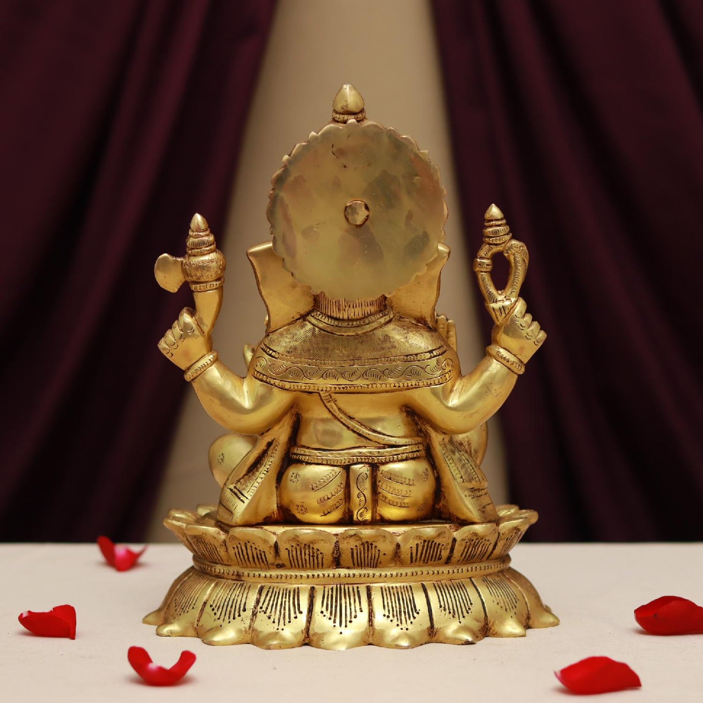 BRASS LORD GANESHA IDOL HEIGHT 11 INCHES