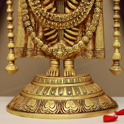 Brassaura® Tirupati Balaji / Venkateswara Idol with Shankha and Chakra | Height 24.2 Inches