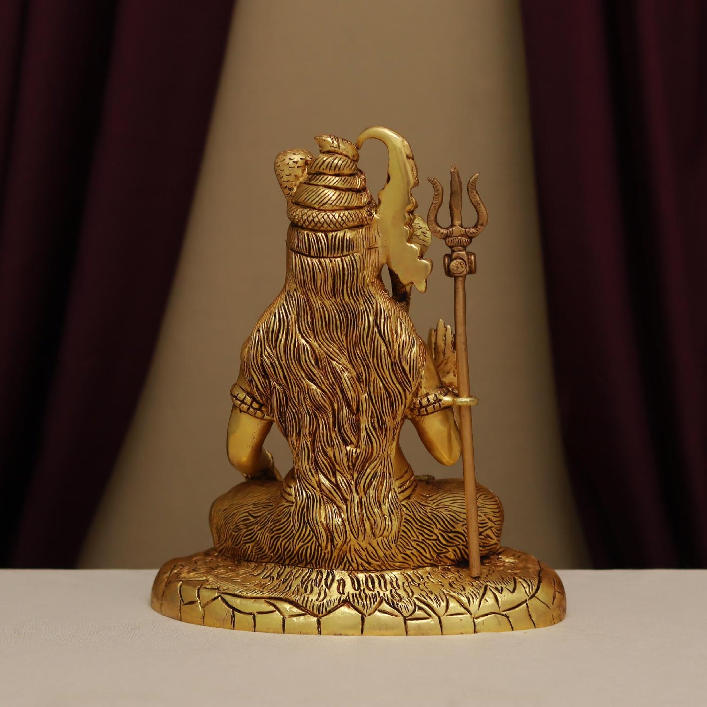 BRASS LORD SHIVA MURTI (10 INCHES )