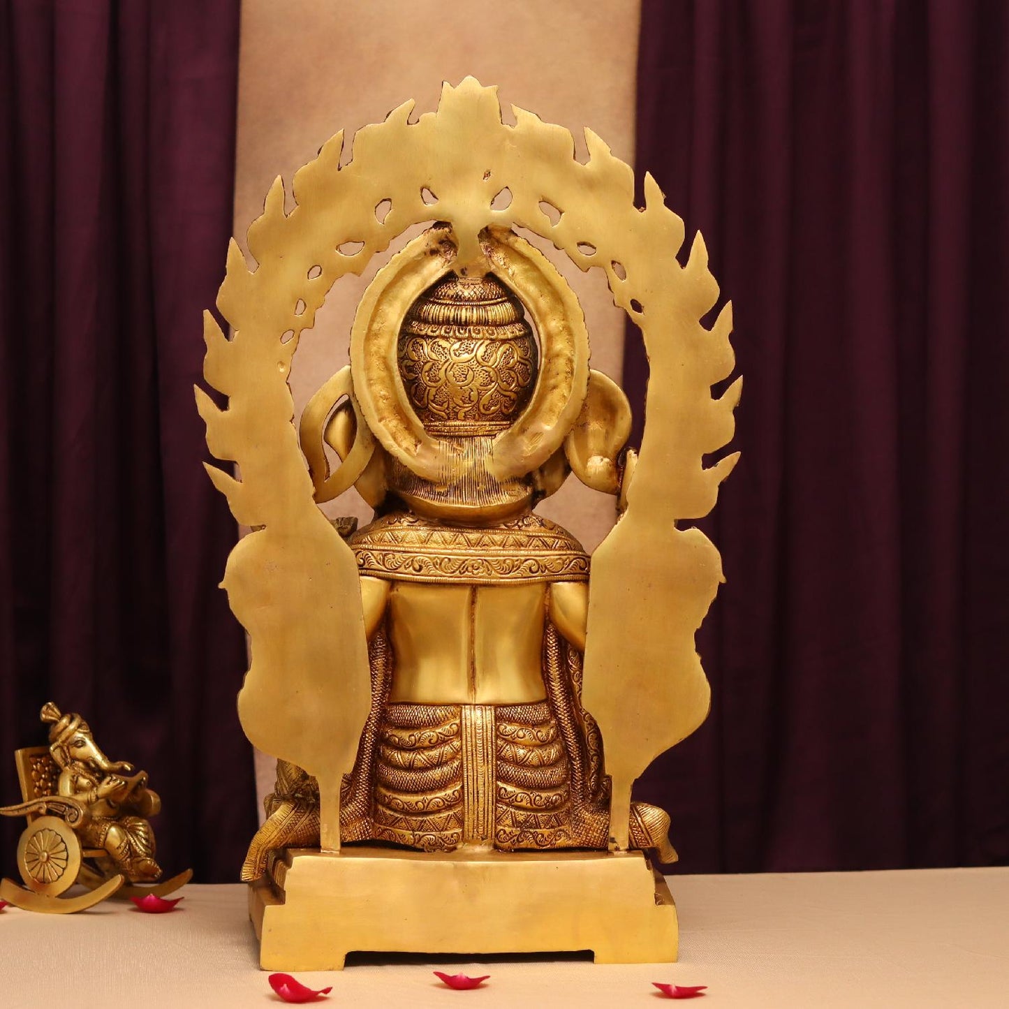 LARGE BRASS GANESH MURTI 22 INCHES HEIGHT FOR HOME DECOR AND POOJA
