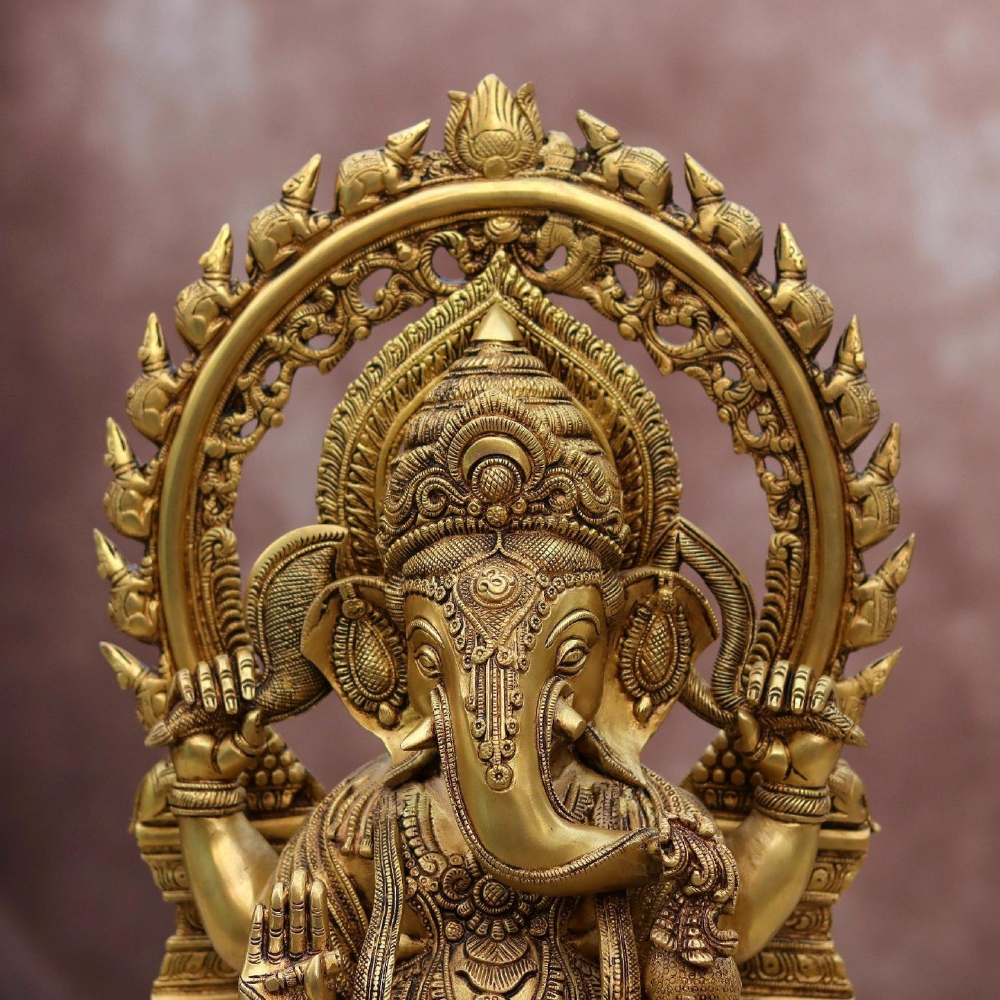 Brassaura® Lord Ganesha Brass Idol | Pure Brass | Height 13 Inches & Weight 8 kgs