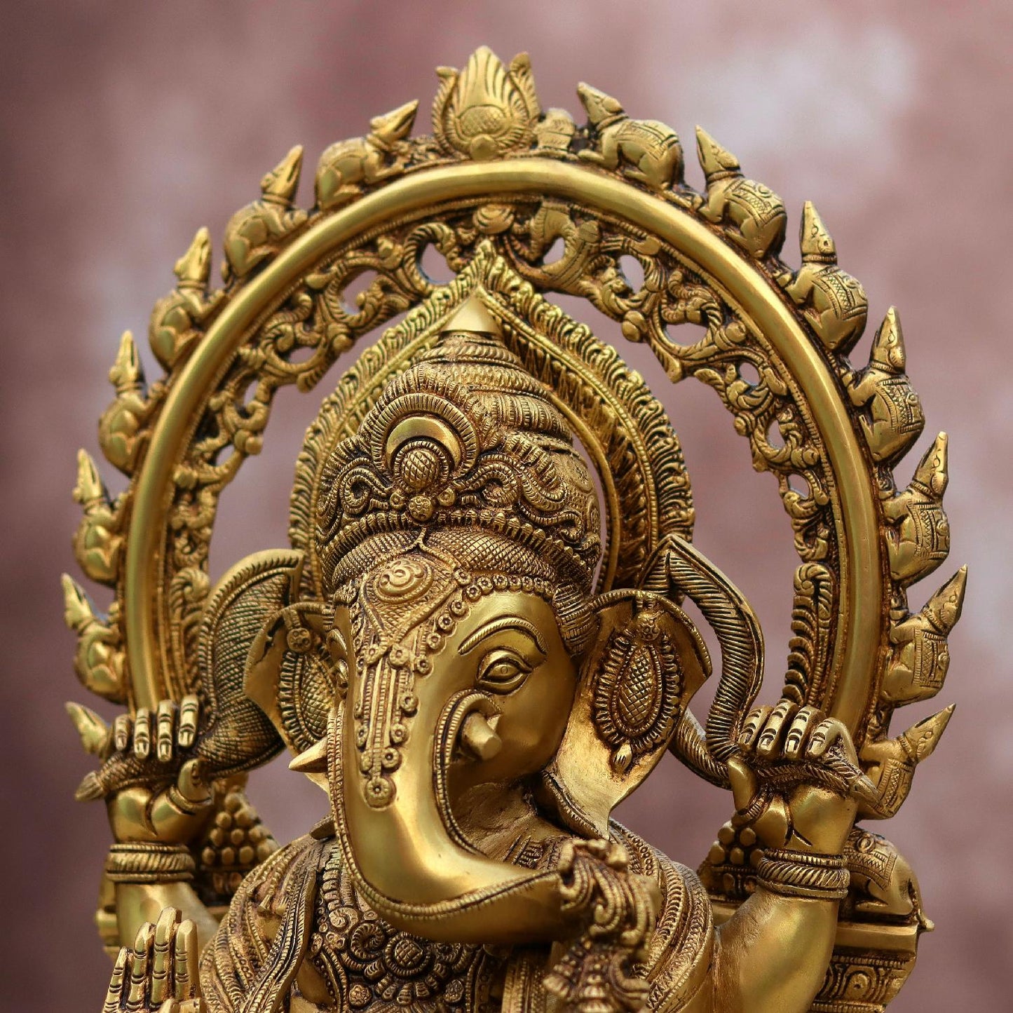 Brassaura® Lord Ganesha Brass Idol | Pure Brass | Height 13 Inches & Weight 8 kgs
