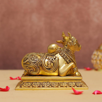 BRASS NANDI MAHARAJ HEIGHT 5.6 INCH