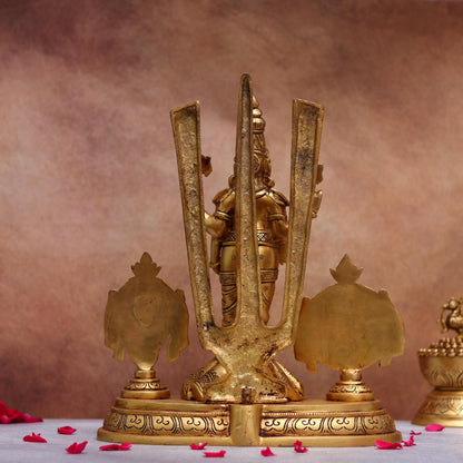 Brassaura® Tirupati Balaji with Shankha Chakra & Namah | Height 14.1 Inches