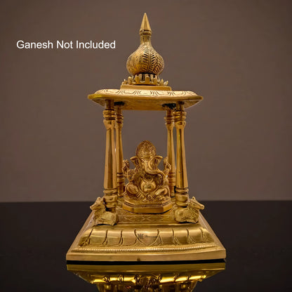 Brassaura™ Brass Temple Statue – Height 10 Inches & Weight 4.3 Kgs | Traditional Pooja Room Décor
