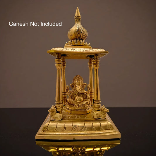 Brassaura™ Brass Temple Statue – Height 10 Inches & Weight 4.3 Kgs | Traditional Pooja Room Décor