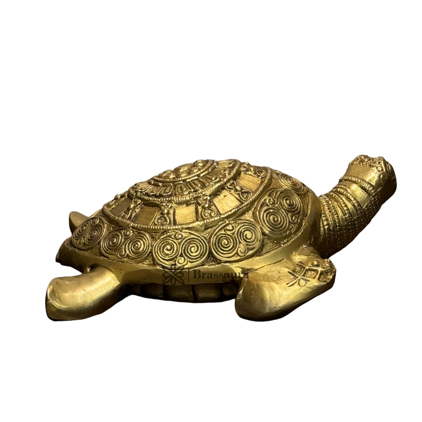 Brass Big Turtle Home and Decor Show Piece Weight 1.9 Kg Height 10 cm