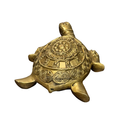 Brass Big Turtle Home and Decor Show Piece Weight 1.9 Kg Height 10 cm