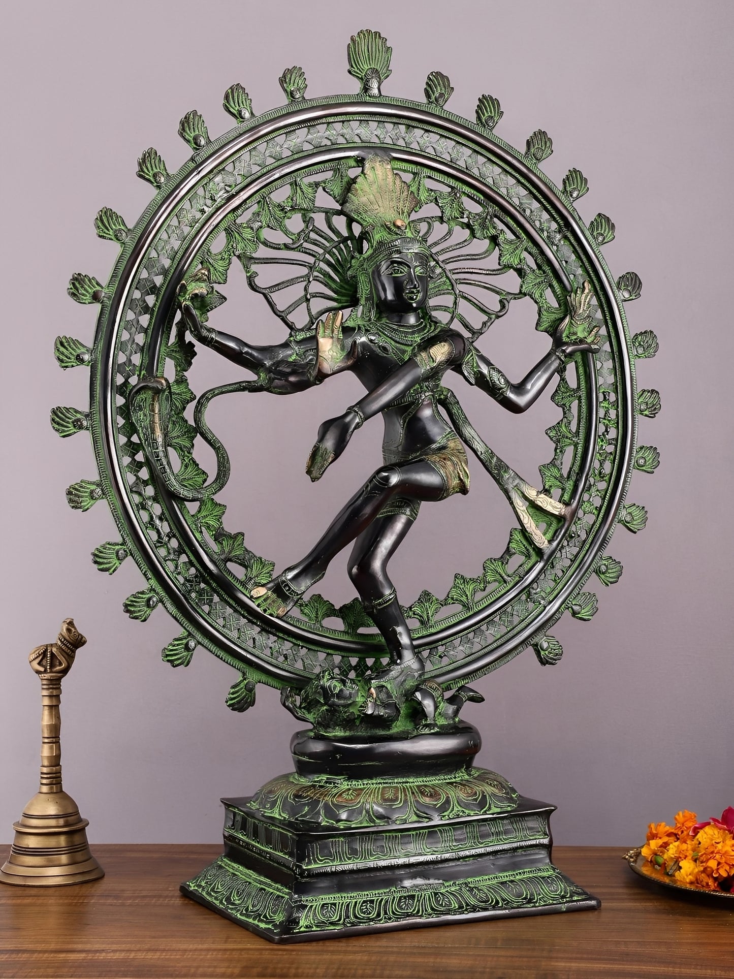 Brassaura™ Superfine Brass Nataraja Statue | Height 28 Inches & Weight 17.5 Kgs