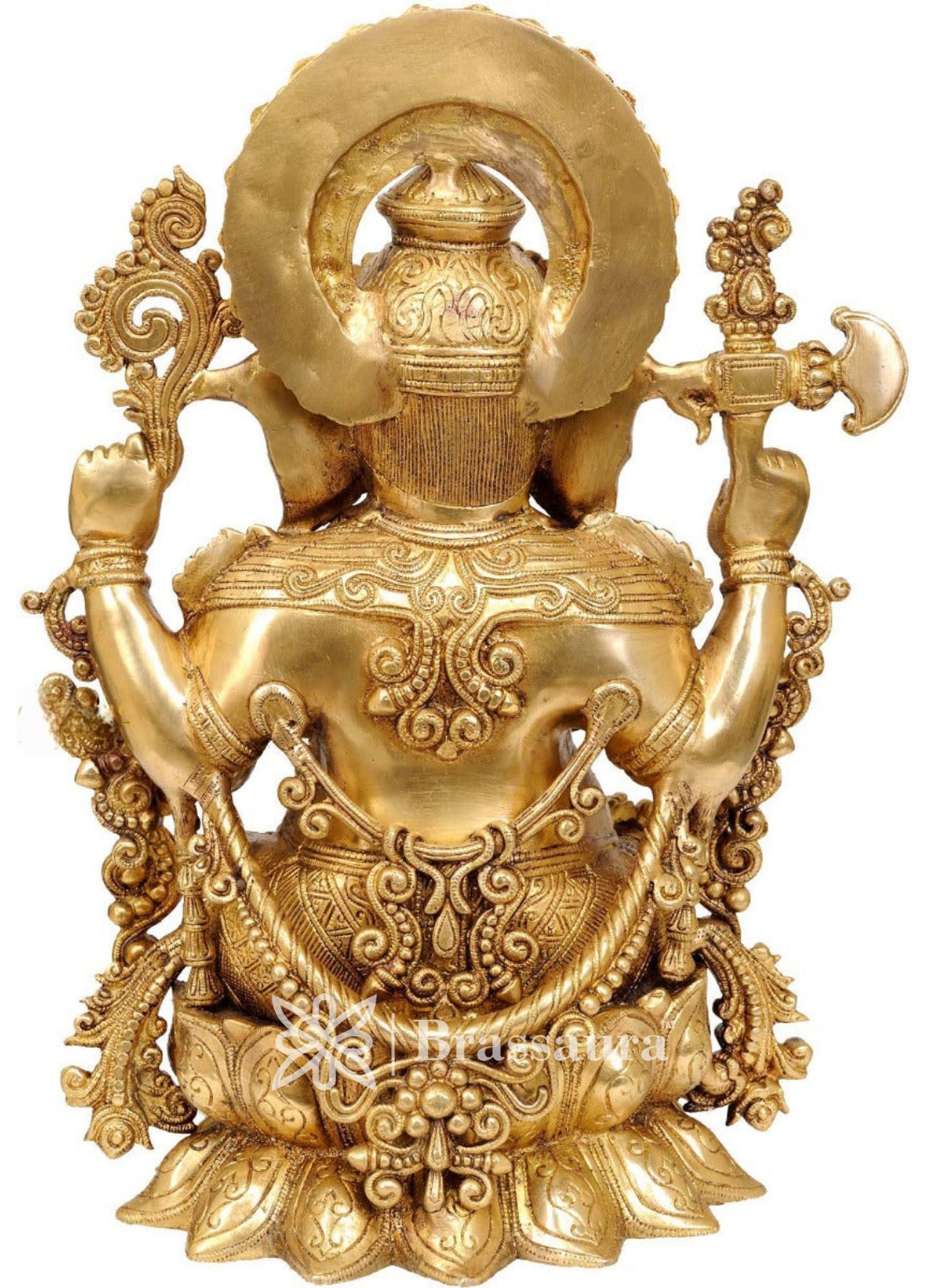 Brass Ganesha Statue For Home Decor And Gift Item Weight 13 Kg And Height 6.5 Inch