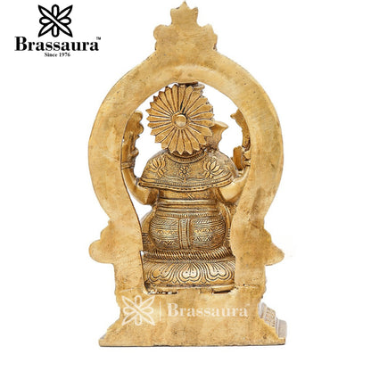 Brassaura™ Brass Ganesha Idol for Home and Decor | Weight 4 Kgs | Height 11 Inches
