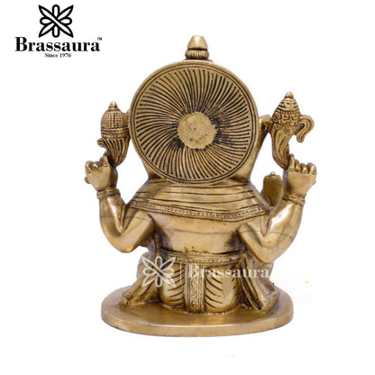 Brass Ganesha Statue For Home Decor And Gift Item Weight 4 Kg And Height 8.5 Inches