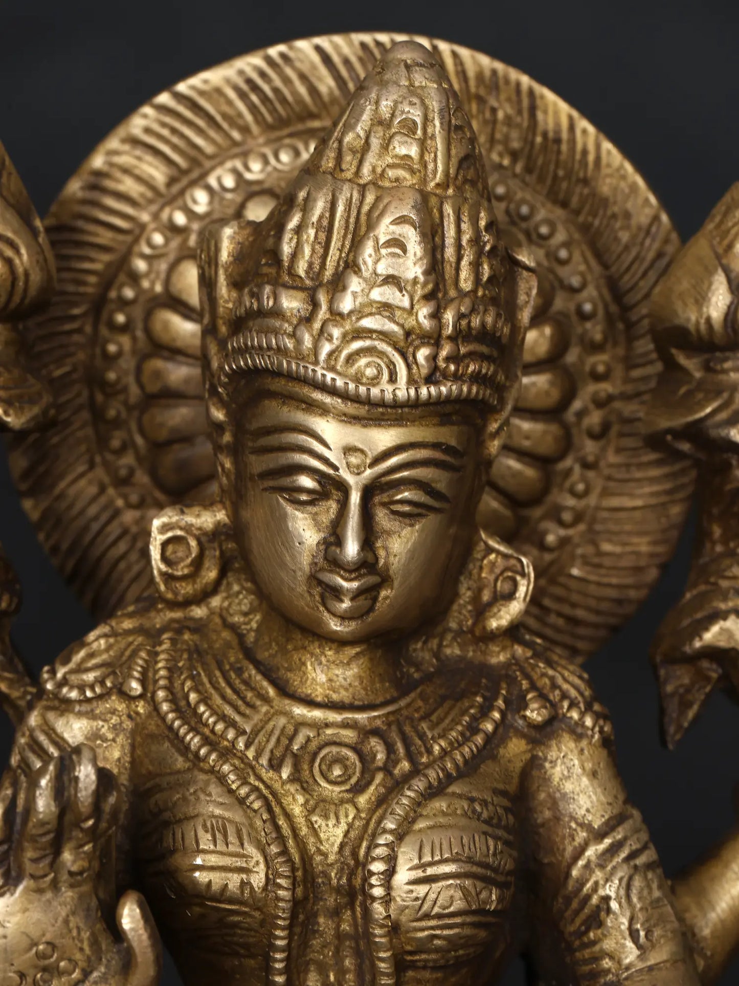 Brassaura® Brass Goddess Lakshmi Statue | Height 8 Inches & Weight 2.08 kg