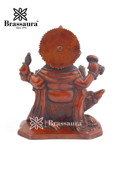Brass Ganesha Statue For Home Decor And Gift Item Weight 3 Kg And Height 9 Inch