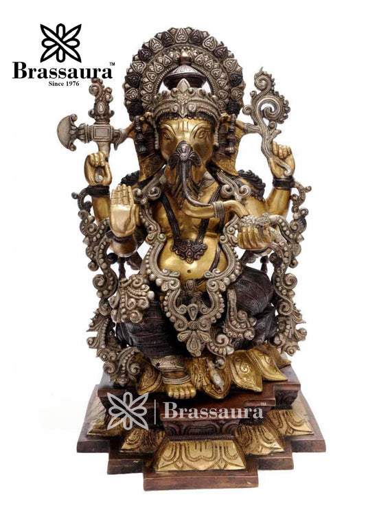 Brass Jewellery Ganesh For Home Decor Weight 19 Kg And Height 19 Inch