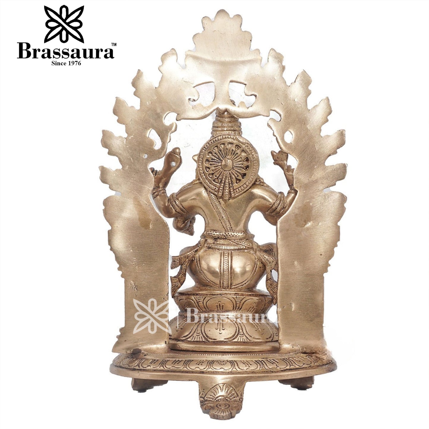 Brass Ganesha Statue For Home Decor And Gift Item Weight 4.4 Kg And Height 11.5 Inches