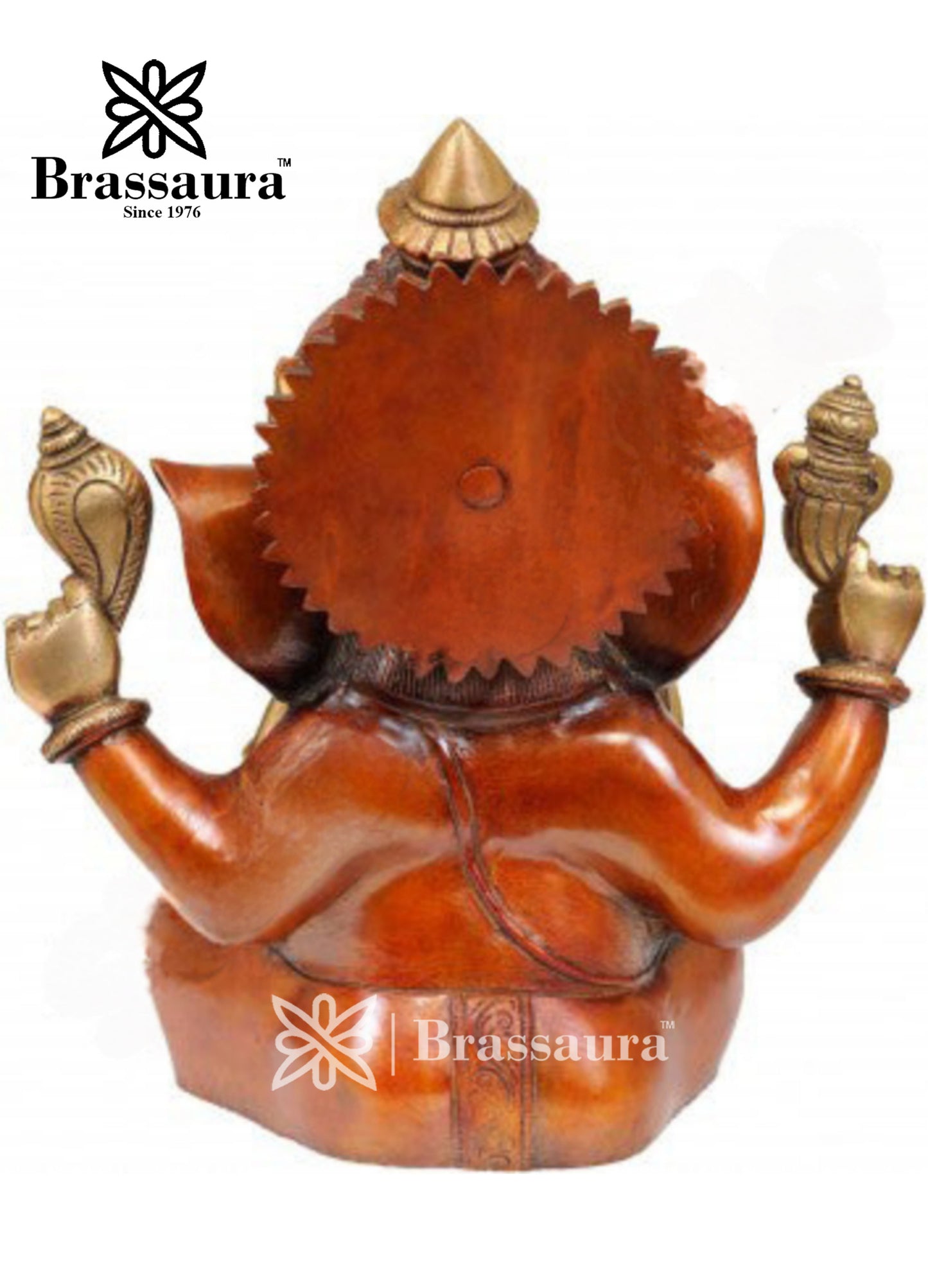 Brass Ganesha Statue For Home Decor And Gift Item Weight 8 Kg And Height 12 Inch
