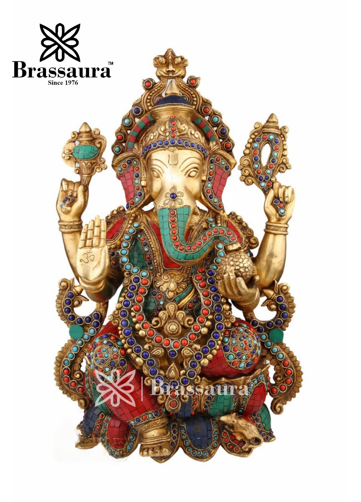 Brass Ganesha Statue For Home Decor And Gift Item Weight 23 Kg And Height 22 Inch