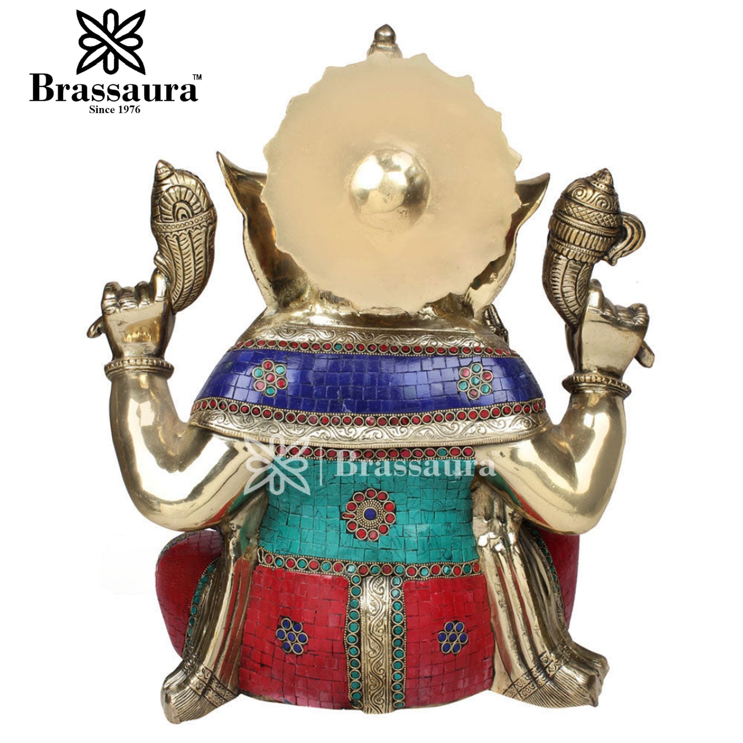 Brass Ganesha Statue For Home Decor And Gift Item Weight 22.5 Kg And Height 21 Inch