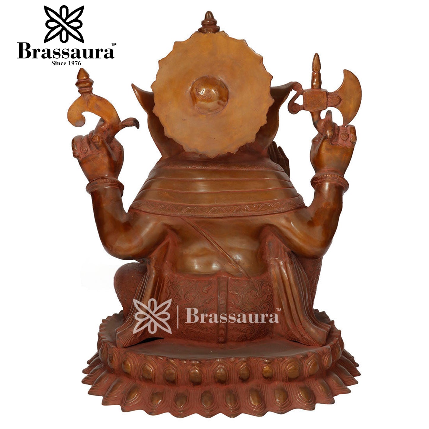 Brass Ganesha Statue For Home Decor And Gift Item Weight 31 Kg And Height 22 Inch