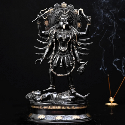 ब्रासोरा® वृंदावन वेणुगोपाल कृष्ण पीतल की प्रतिमा मोर के साथ | एंटीक नीला और सुनहरा रंग | ऊँचाई 20 इंच