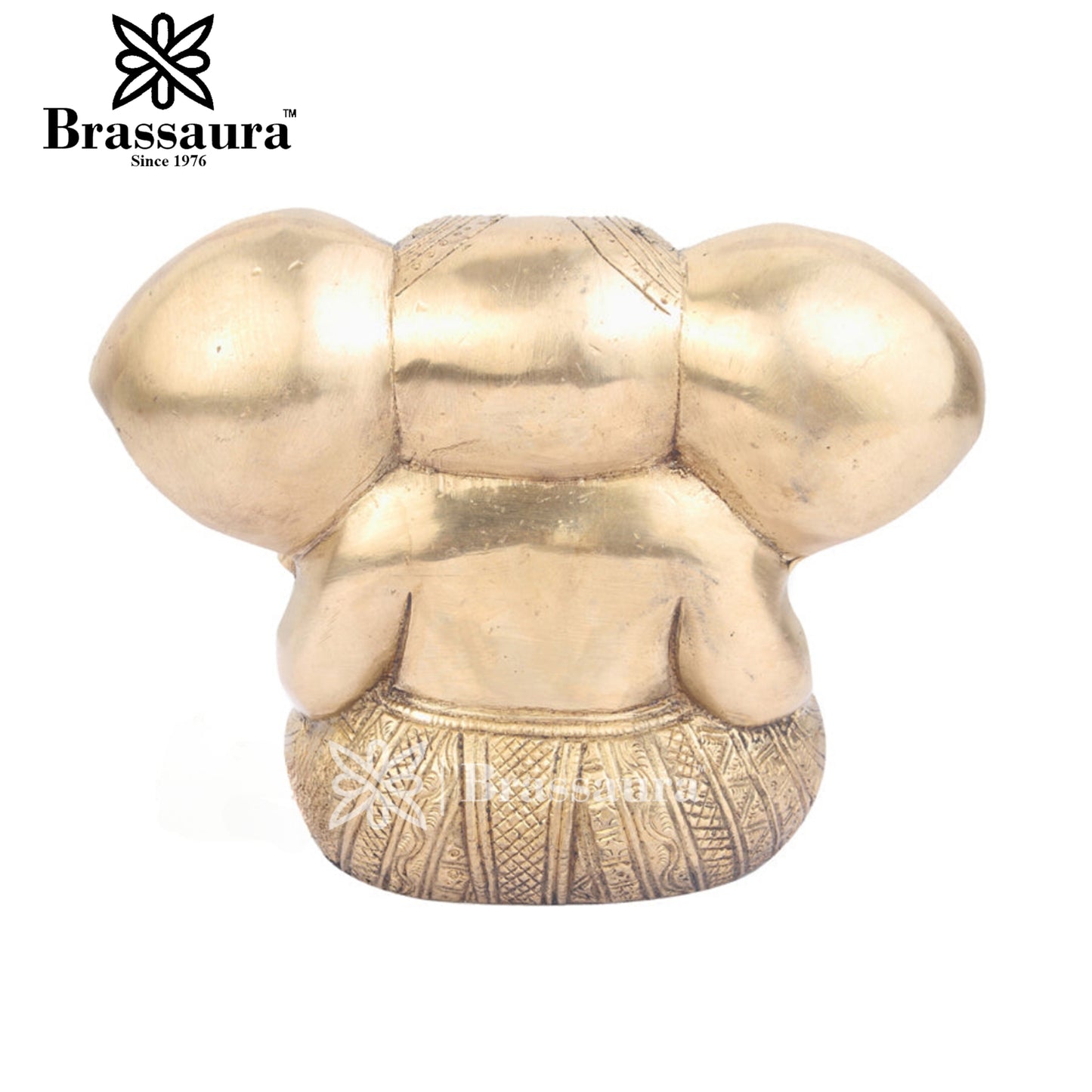 Brass Ganesha Statue For Home Decor And Gift Item Weight 1.5 Kg And Height 5 Inch