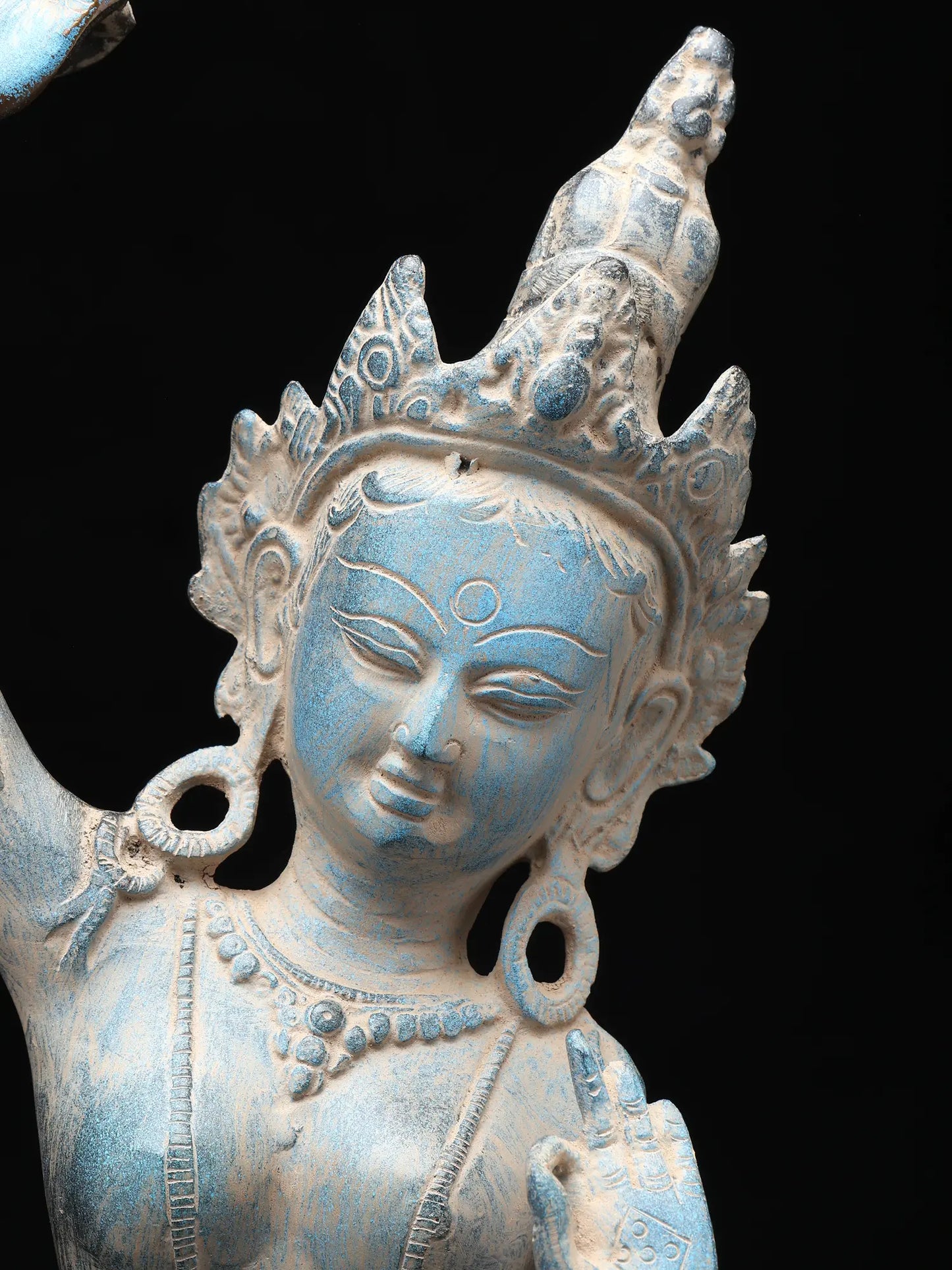 ब्रैसौरा® तिब्बती देवी माया देवी | पीतल की मूर्ति | ऊंचाई 20 इंच और वजन 3.82 किग्रा