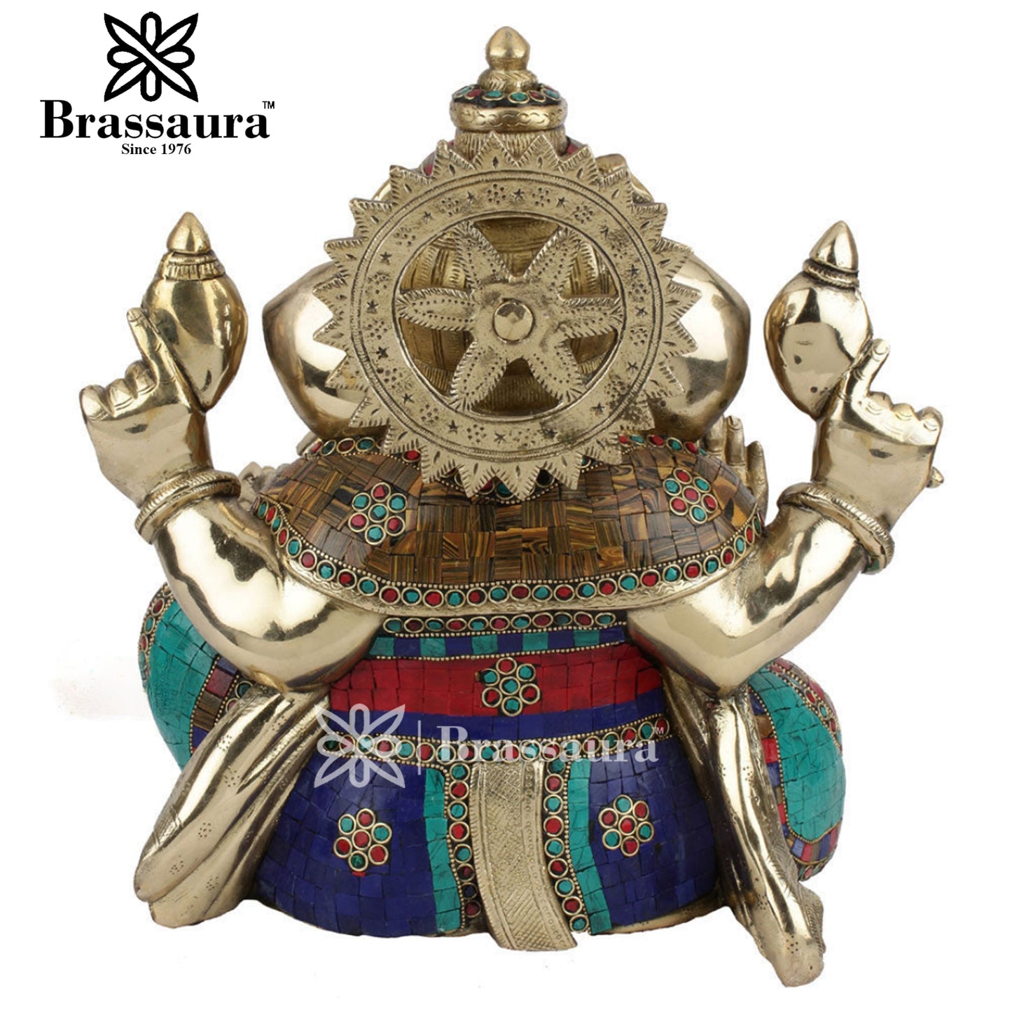 Brass Ganesha Statue For Home Decor And Gift Item Weight 12.9 Kg And Height 13 Inch
