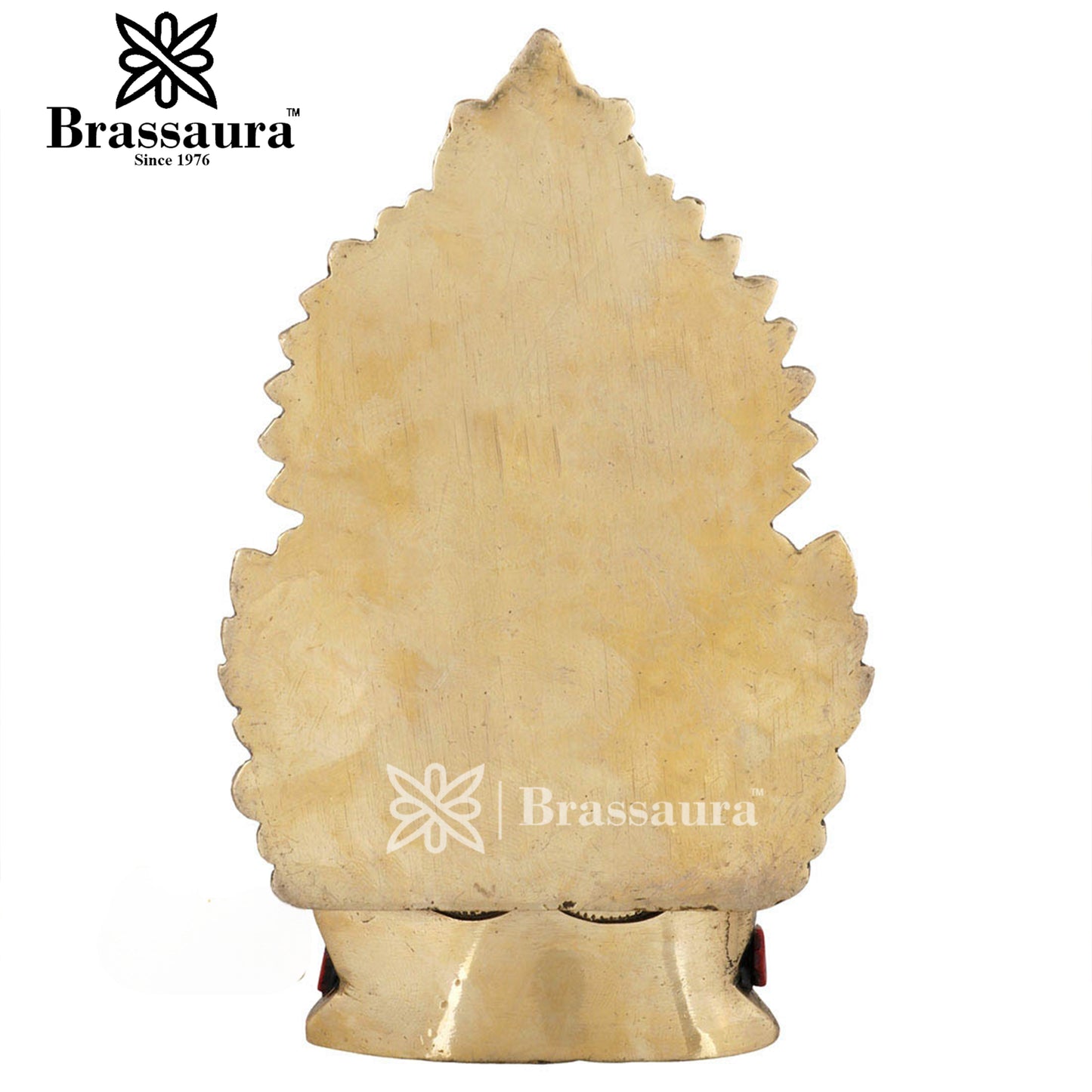 Brass Gem Stone Work Ganesha Statue For Home Decor And Gift Item Weight .9 Kg And Height 5.5 Inches